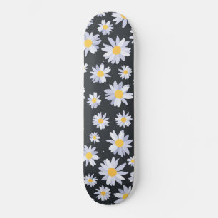 Skate Design de Cinza de Botânica das Flores Brancas Cl