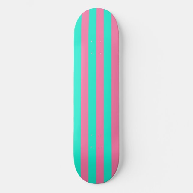 Skate Design de faixa verde de cor rosa (Frente)