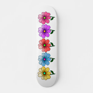 Skate design de flores de 5 cores