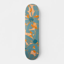 Skate Design de Folha Contemporânea Pêssego
