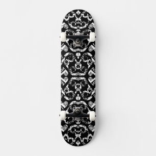 Skate Design de fundo do coração branco preto-branco-bra