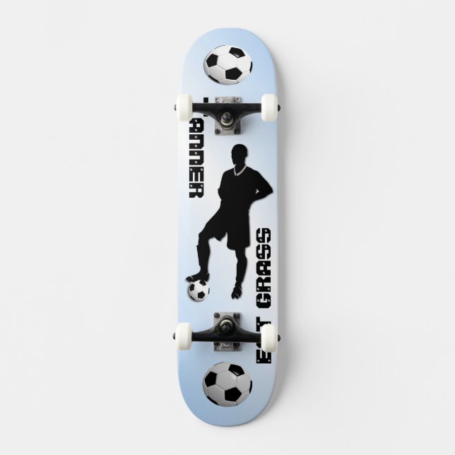 Skate Design de futebol azul / esportes (Frente)