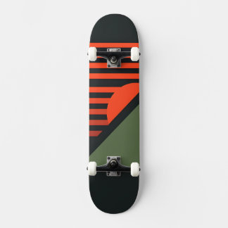 Skate Design de Gráfico Retroativo Minimalista