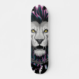 Skate Design de Leão Lion do Spirit Punk Sem Interação