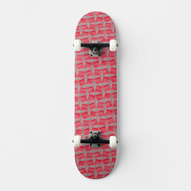 Skate Design de metal vermelho (Frente)