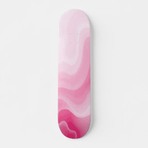 Skate Design de Onda de Gradiente Rosa Abstrato