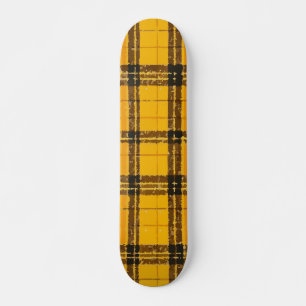 Skate Design de padrão brilhante xadrez amarelo