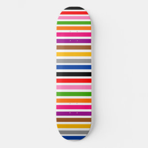Skate Design de Padrão de Linhas de Listras Multicolores