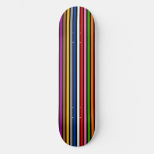 Skate Design de Padrão de Linhas de Listras Multicolores