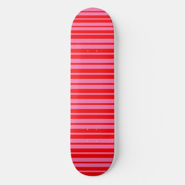 Skate Design de Padrão de Na moda do Rosa Vermelho (Frente)