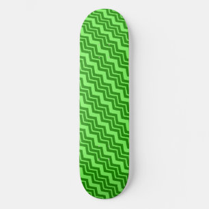Skate Design de Padrão de Zig Zag Chevron Verde
