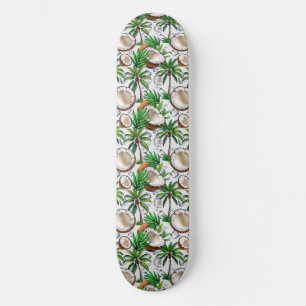 Skate Design de Padrão Tropical de Árvore de Coco
