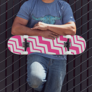 Skate Design de padrão zigue-zague em chevron branco ros