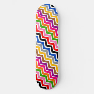 Skate Design de Padrão Zigzag Chevron com várias cores