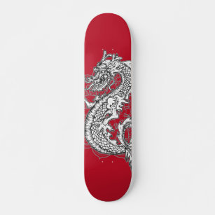 Skate Design de Tatuagem do Dragão Chinês