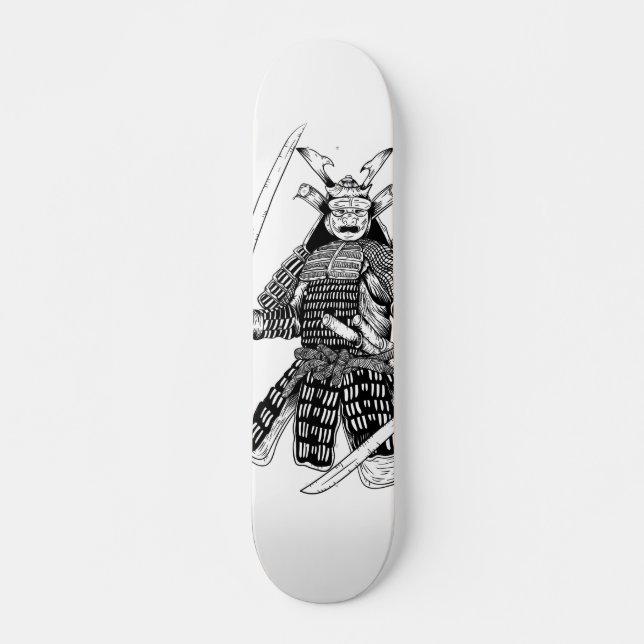 Skate Design de Tatuagem do Guerreiro Samurai Japonês (Frente)