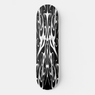 Skate Design de Tatuagem Tribal Elegante - branco a pret
