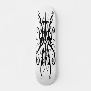 Skate Design de Tatuagem Tribal Elegante - preto e branc