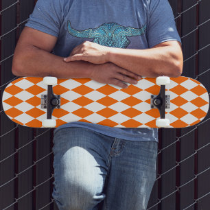 Skate Design de Verificadores de Ouros Branco Laranja