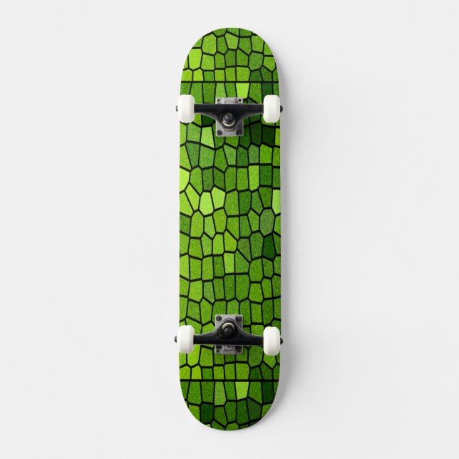 Skate Design de vidro de mancha verde (Frente)