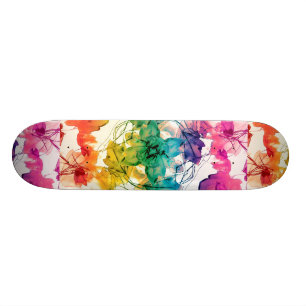 Skate Design decorativo dos redemoinhos florais