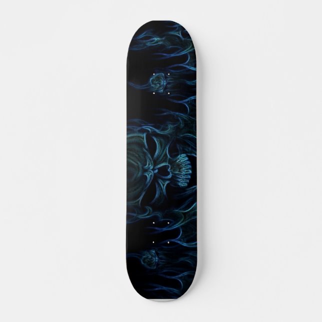 Skate Design do crânio azul (Frente)