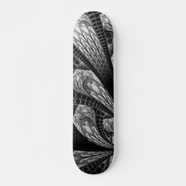 Skate Design Fratural Silver Elegante Arte Digital (Frente)
