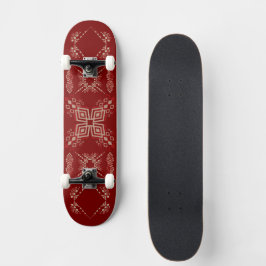 Skate Design geométrico de inspiração tribal a preto esc