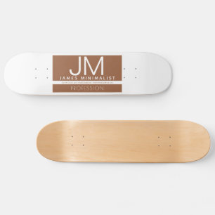 Skate Design Minimalista Profissional Moderno   Marrom e