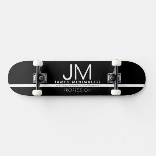 Skate Design Minimalista Profissional Moderno   Preto e 