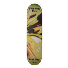Skate design moderno original amarelo preto da arte