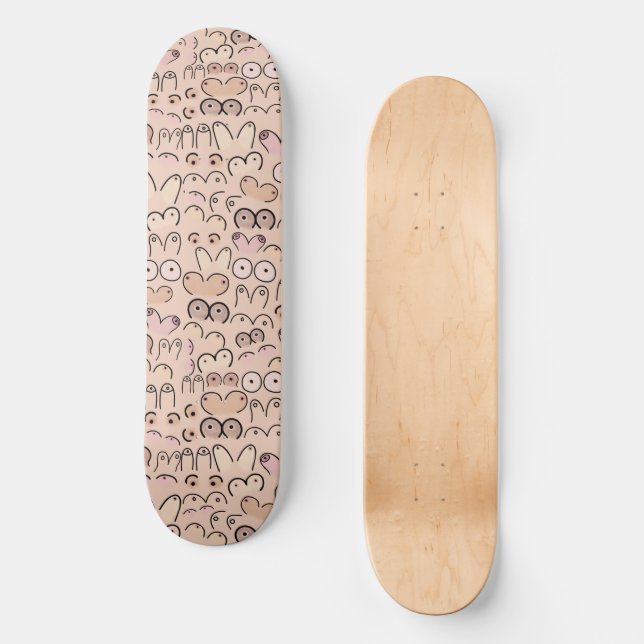 Skate Design neutro de diversão mamária (Frente)