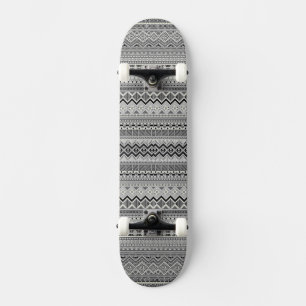 Skate Design padrões aztec de cinza
