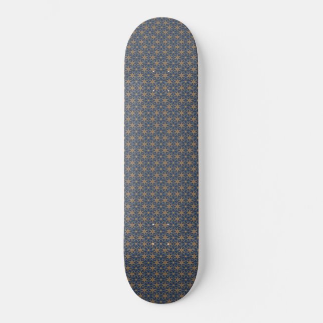 Skate Design Petal Dourada e azul (Frente)