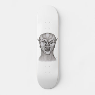 Skate Design preto e branco do vampiro