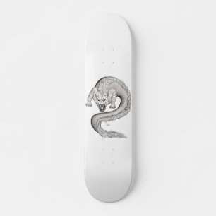 Skate Design preto e branco do Wolfdragon