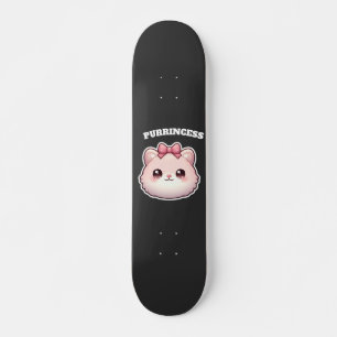 Skate Design Princesa Fofa Arco de Gatinho Rosa