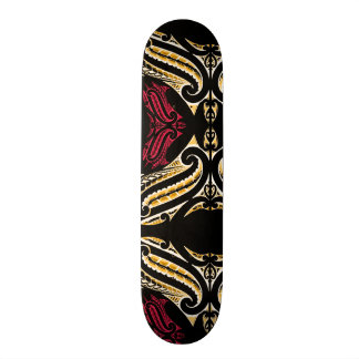 Skate Design tradicional maori do moko no amarelo do