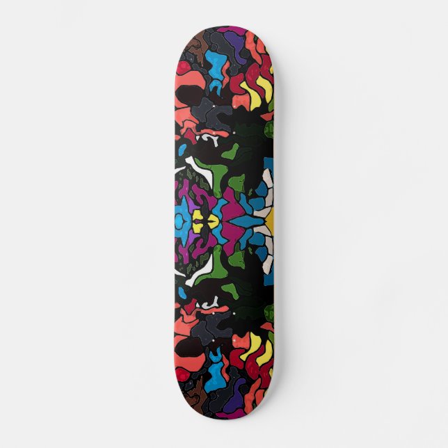Skate Design trippy psicadélico abstrato do Medusa (Frente)
