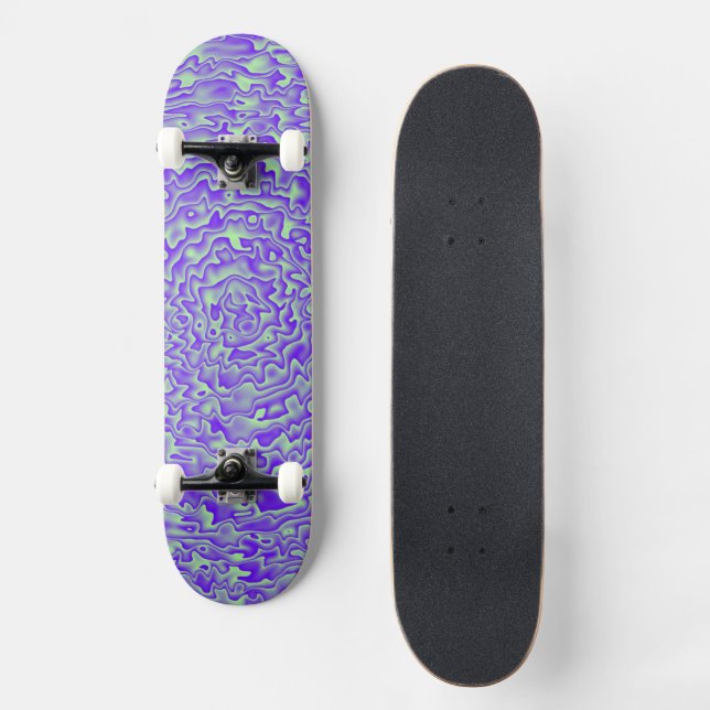 Skate Design verde e roxo (Frente)