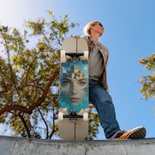 Skate Deslumbrante Atlântida Emergindo das Profundezas A