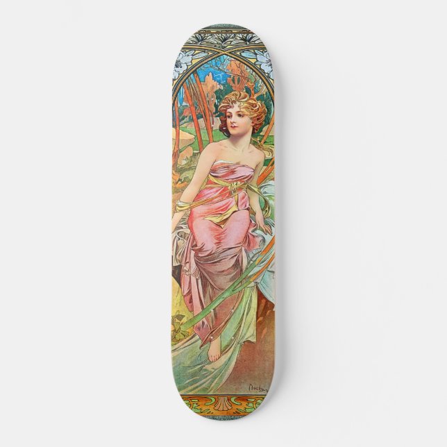 Skate Despertar da manhã por Alphonse Mucha (Frente)