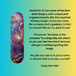 Skate Deusa do universo<br><div class="desc">Uma legal design de deusa do universo, é como eu o chamei de qualquer forma, você tem uma mulher no cosmos e toda a cena parece muito legal no convés. As palavras "Deusa do universo" podem ser editadas para que você possa colocar qualquer texto que quiser para personalizá-lo para suas...</div>