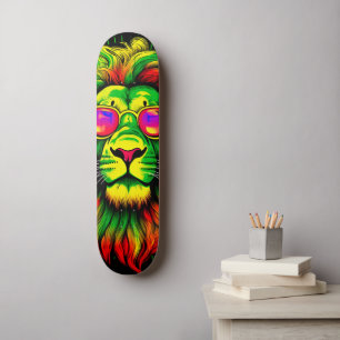 Skate Dezembro Neon Rasta Cabeça