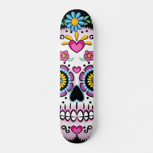 Skate Dia de los Muertos Sugar Skull