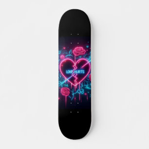Skate Dia de os namorados Ama Machuca Neon Heart