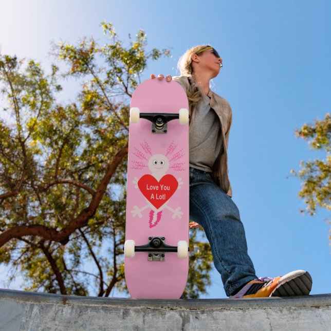 Skate Dia de os namorados Love Heart Axolotl (Ao ar livre 1)