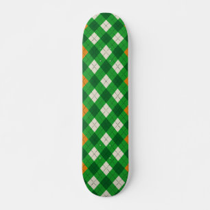 Skate Dia de São Patrício argila colorido irlandês
