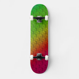 Skate Diag Gradient Floral Patterno Vermelho Gradiente A
