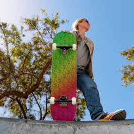 Skate Diag Gradient Floral Patterno Vermelho Gradiente A